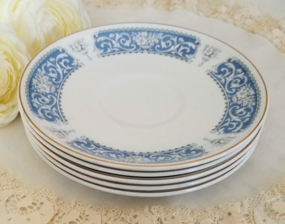 Vintage Set of 5 Johnson Brothers Snowhite Replacement Saucers