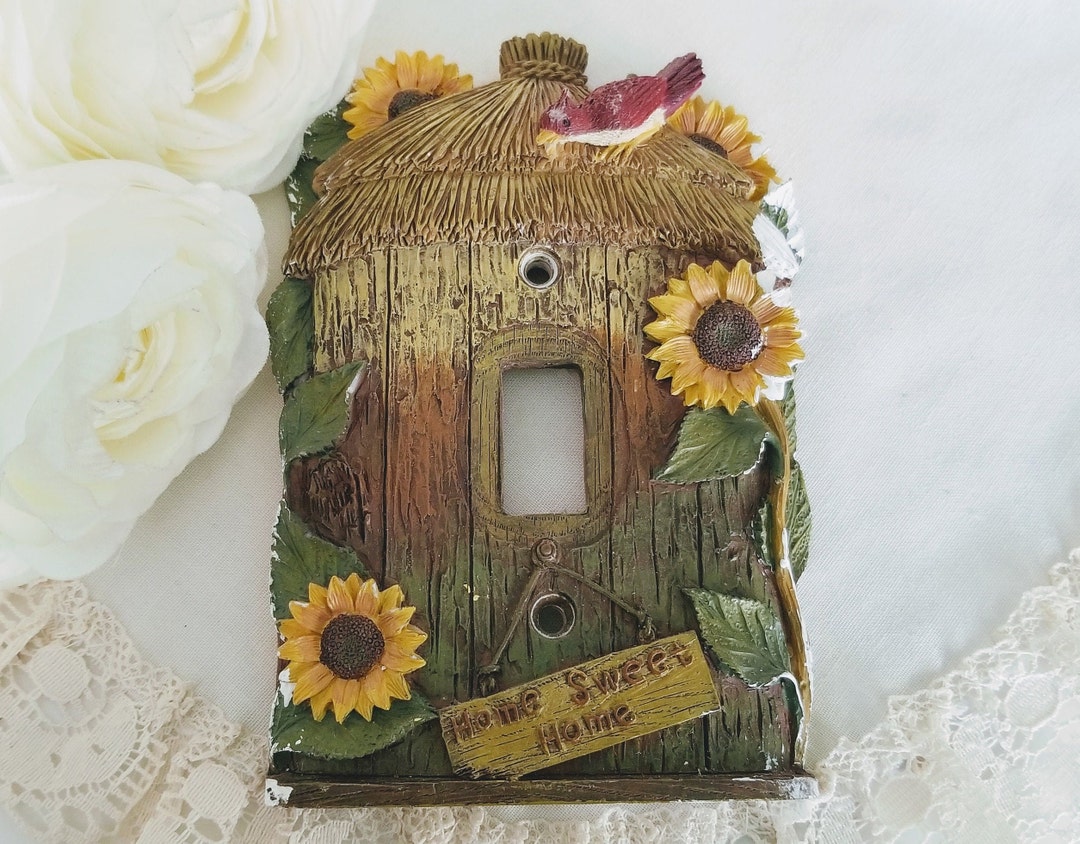 Vintage Embossed Light Switch Plate Cover, 3D Rustic Shabby Theme ...