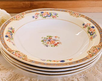 Antique WH Grindley & Co. Ivory, Reg No 714550, Set of 4 Dinner