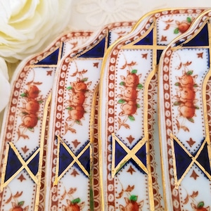 Set of 4 Vintage Bell China S&C Superior Square Cake/Bread and Butter Plates, Made in England, vintage dinnerware, replacement china