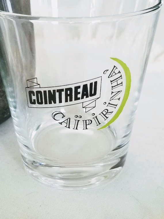 Vintage Cointreau Caipirinha Glass, Vintage Glass, Branded/logo Glass, Vintage Barware, Home Bar, Old Fashioned Glass