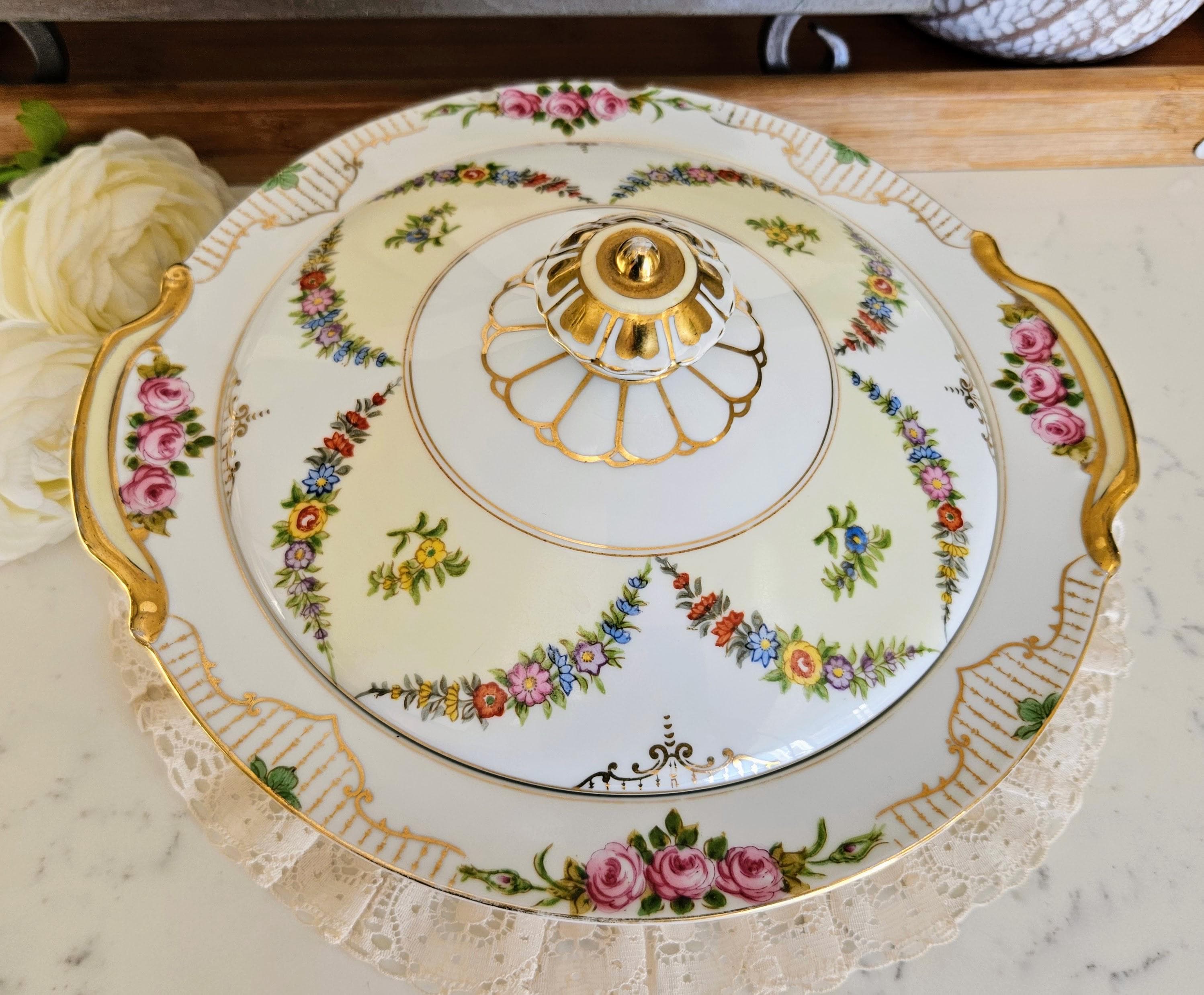 Vintage Noritake Rosedale Covered Vegetable Bowl, Made in Japan