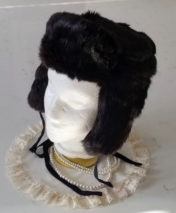 Vintage Russian Fur winter hat, fur hat, Soviet ha