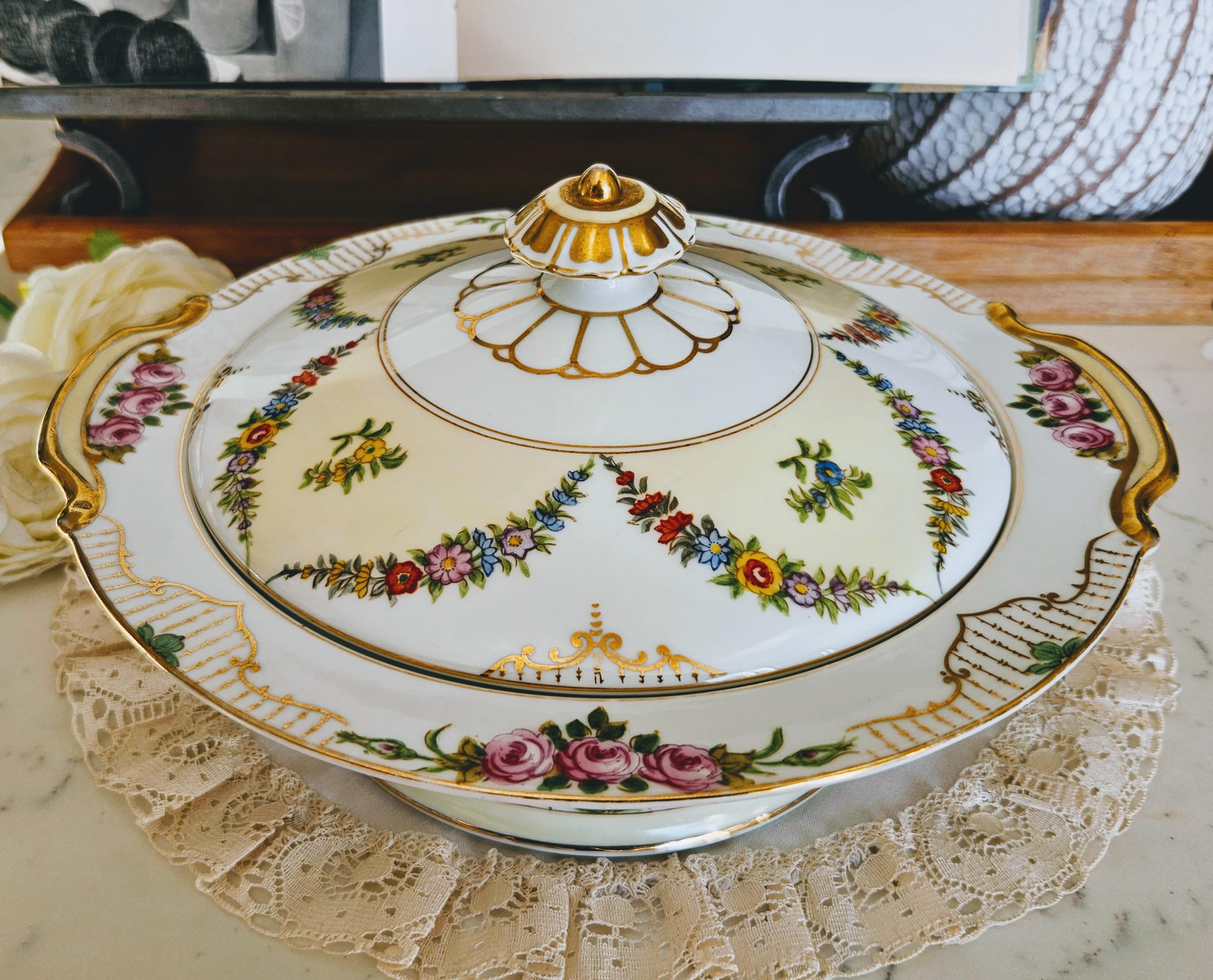 Vintage Noritake Rosedale Covered Vegetable Bowl, Made in Japan