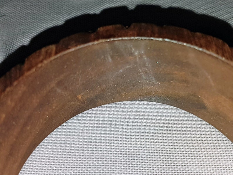 diamond shape cuts Criss-Cross pattern Bangle bracelet Vintage Brown Wooden Bracelet Boho Chic vintage jewelry vintage accessories