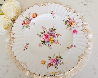 Royal Crown Derby Posies Dinner Plates, Burford Shape, Fine Bone China Made in England, vintage dinnerware, china replacement
