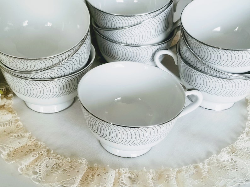 Set of Vintage Sango Fine China Ambassador Porcelain Tea Cups Etsy