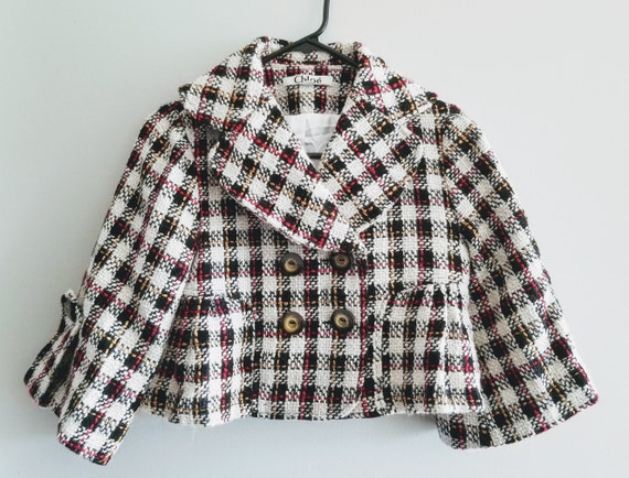 plaid short jacket