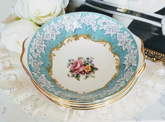 ROYAL ALBERT FORGET-ME-NOT ROSE BONE CHINA 6-1//4/" DIAMETER COUPE CEREAL BOWL!