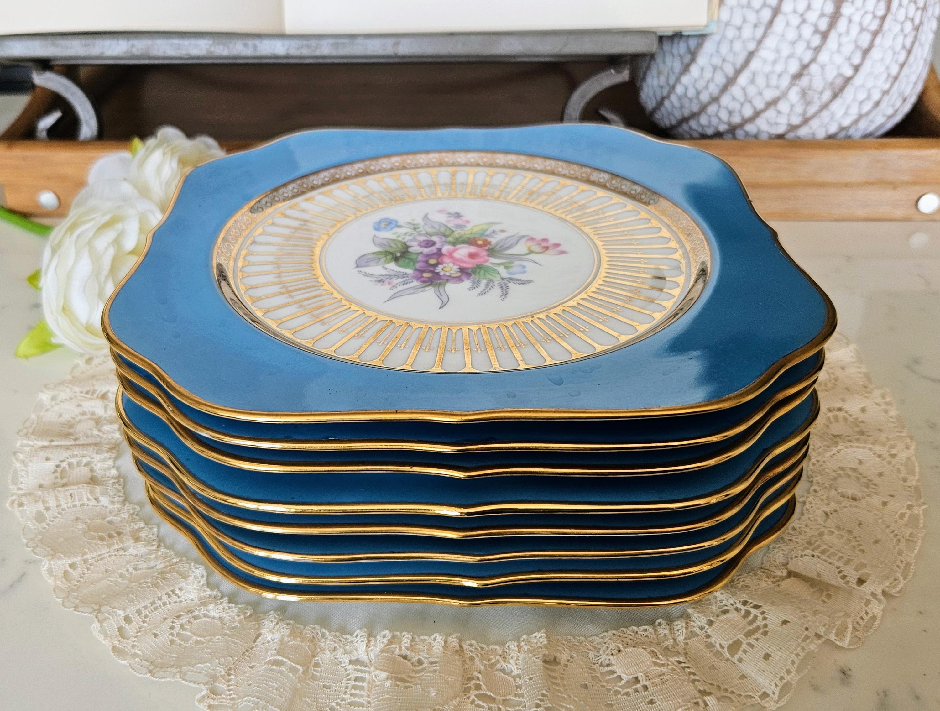 ノリタケ 日本製 7 3/4インチ サラダ/ケーキプレート 8枚セット 磁器製