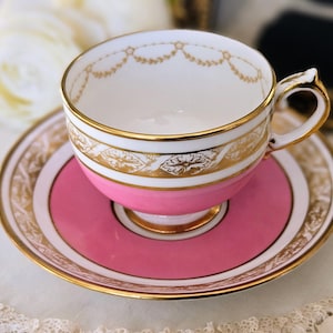 Juego de taza de té y platillo vintage Grosvenor Jackson y Gosling, porcelana china, hecho en Inglaterra, fiesta de té vintage, regalo de coleccionista
