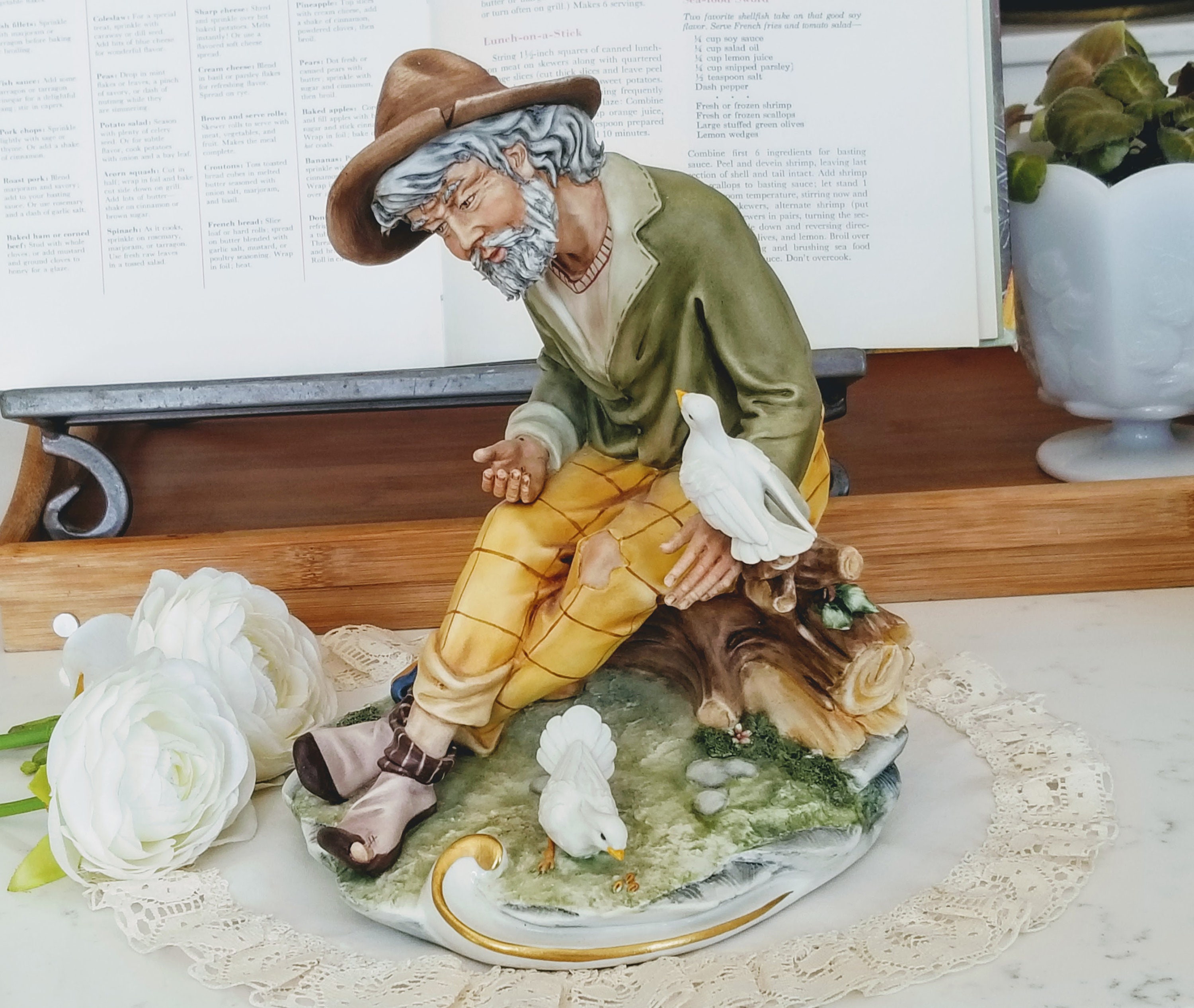 Vintage Capodimonte Figurine Signed by Artist Cortese