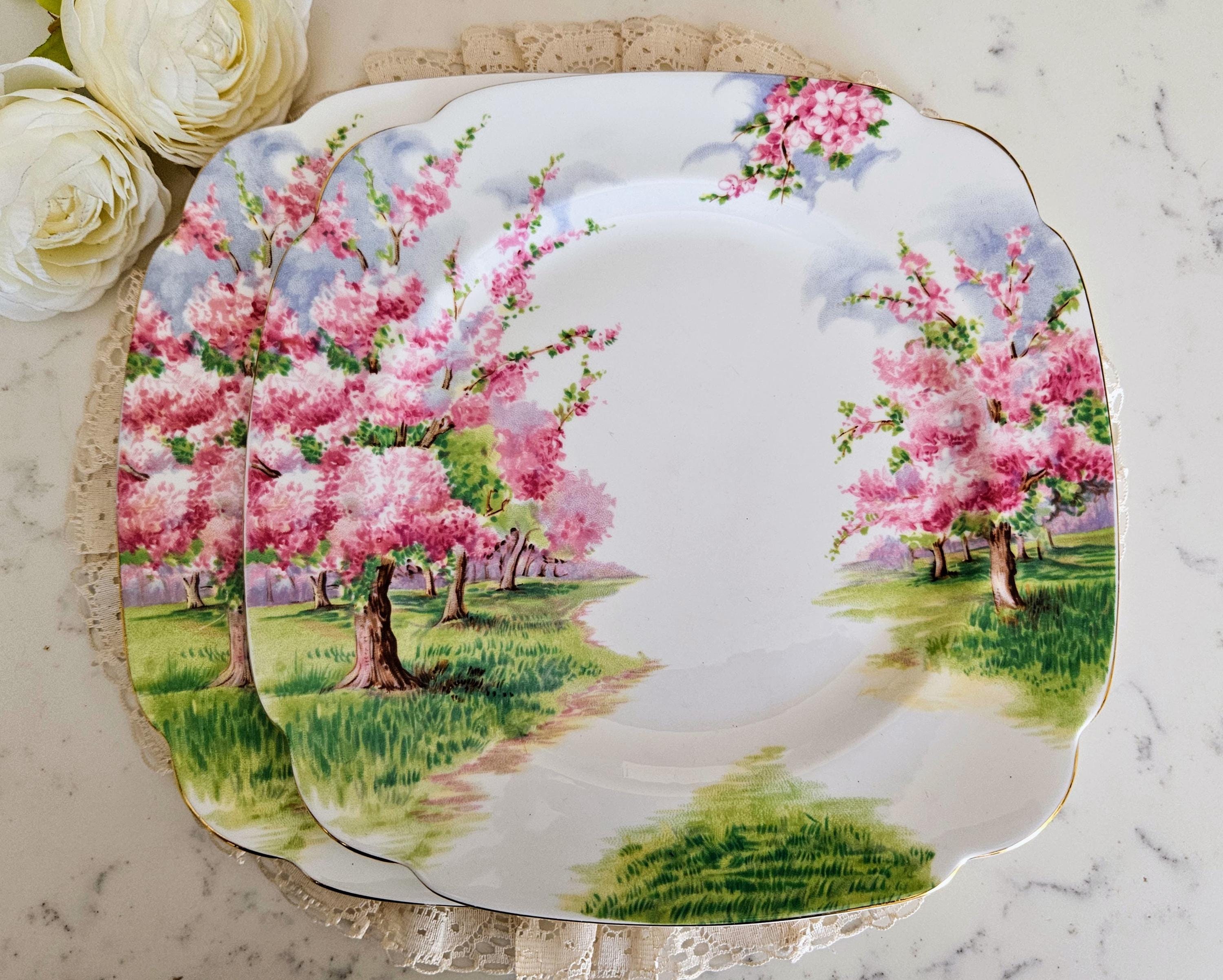 食器  ALBER Blossom Time Set of 2 Royal Albert Blossom Time Dinner/luncheon Plates, Bone