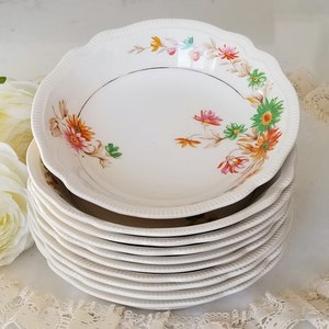 Set of 10 RARE Dessert/Ice Cream/Fruit Nappies/bowls, Johnson Brothers, Made in England, Old Staffordshire, vintage dinnerware