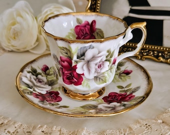Vintage Elizabethan Staffordshire Jacobean Hand Decorated Fine