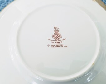 ロイヤルドルトン セントポール 5ピースプレースセッティング、英国製