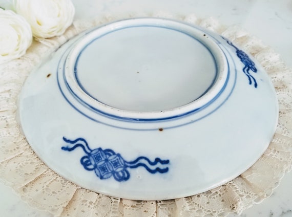 鏡餅　アメリカ　イタリア Antique Japanese Porcelain Igezara Plate, Blue and White