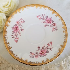 Vintage Aynsley Rose Marie Replacement Saucer for Teacup, Bone China Made in England, vintage tea party, orphan saucer