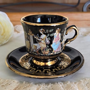 Greek 24k Tea Cup Set - Etsy