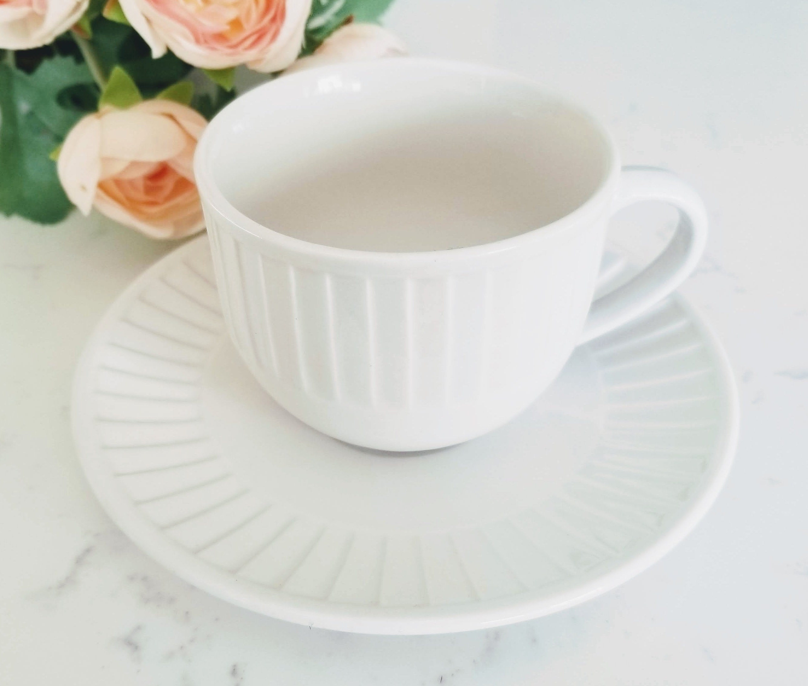 Vintage Mayfair & Jackson Teacup and Saucer Set white Etsy