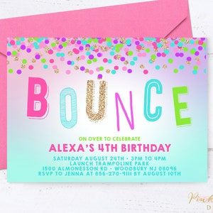 Bounce House Birthday Invitation, Bounce House Invitation, Bounce House Party, Chalkboard Invitation, Trampoline Birthday Invitation, Jump