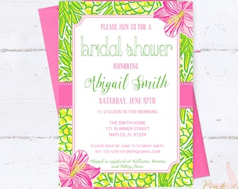 Preppy Bridal Shower Invitation, Bridal Shower, Preppy Invitation, Preppy Bridal Shower, Floral Bridal Shower, Wedding, Couple, Bachelorette