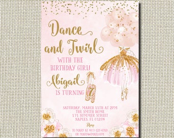 Ballerina Invites Etsy