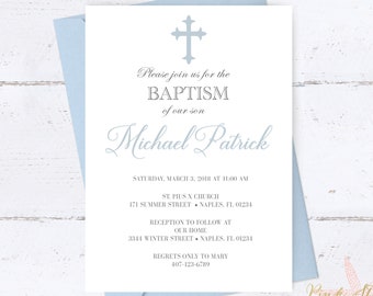 Baptism Invitation, Baptism Invitation Girl, Baptism Invitation Boy, Pink Baptism Invitation, Communion, Dedication, Christening