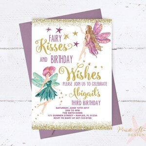 Fairy Invitation, Fairy Birthday Invitation, Princess Fairy Invitation, Garden Party Invitation, Fairies Birthday Party, Fairies Invitation