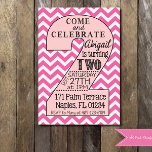 PRINTABLE Second Birthday Invitation 2nd Birthday Invitation - Etsy