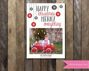 Christmas Photo Card,Christmas Card, Holiday Card, Simple Christmas Card, Photo Christmas Card, Merry Christmas, Holiday Christmas Card