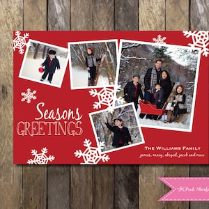 Christmas Card, Holiday Card, Snowflake Christmas Card, Winter Christmas Card, Xmas Card, Photo Christmas Card, Holiday Christmas Card, Xmas