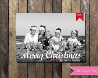 Christmas Card, Holiday Card, Simple Christmas Card, Vintage, Photo Christmas Card, Merry Christmas, Holiday Christmas Card, Photo, Xmas