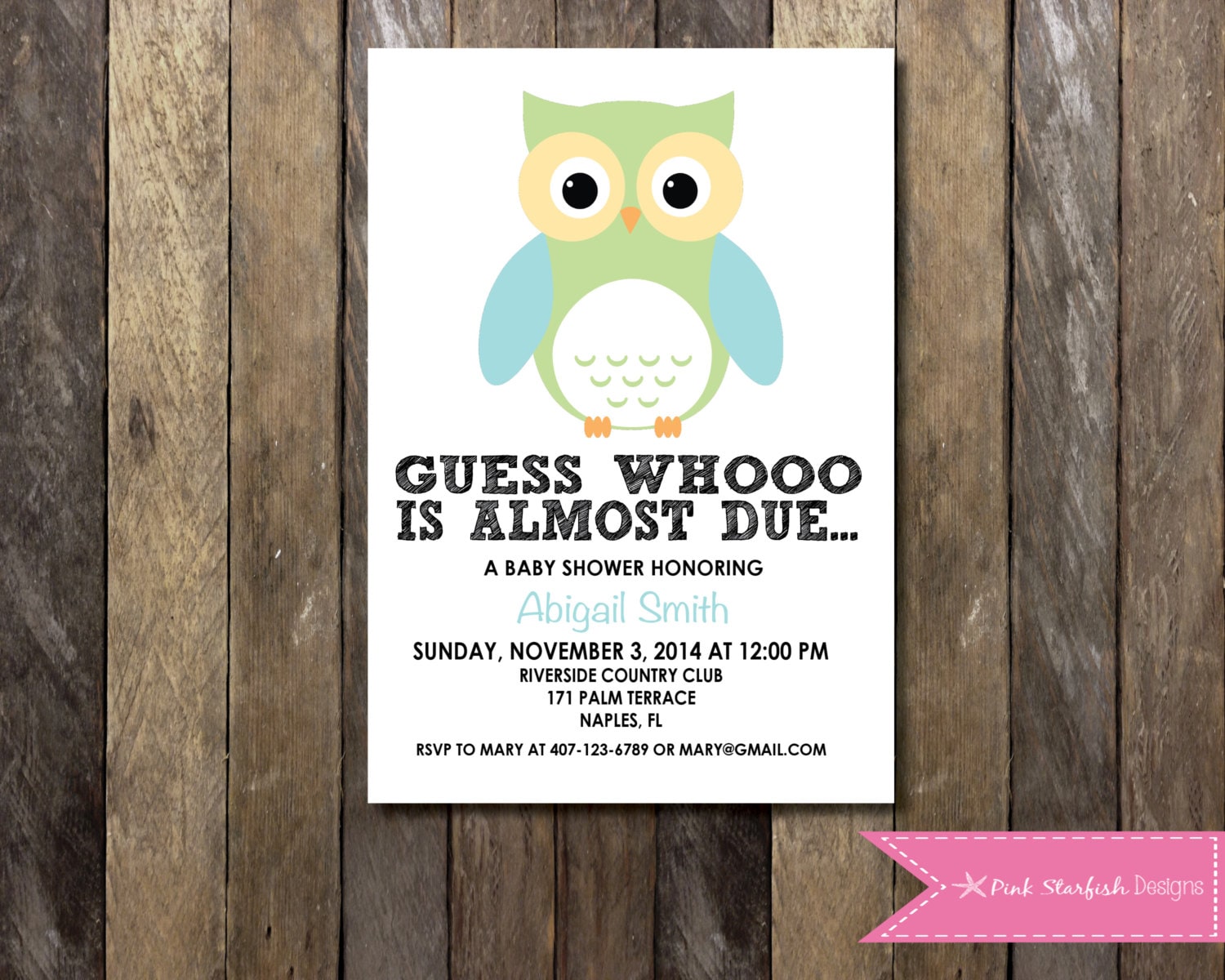 PRINTABLE Baby Shower Invitation Owl Baby Shower Invitation Etsy