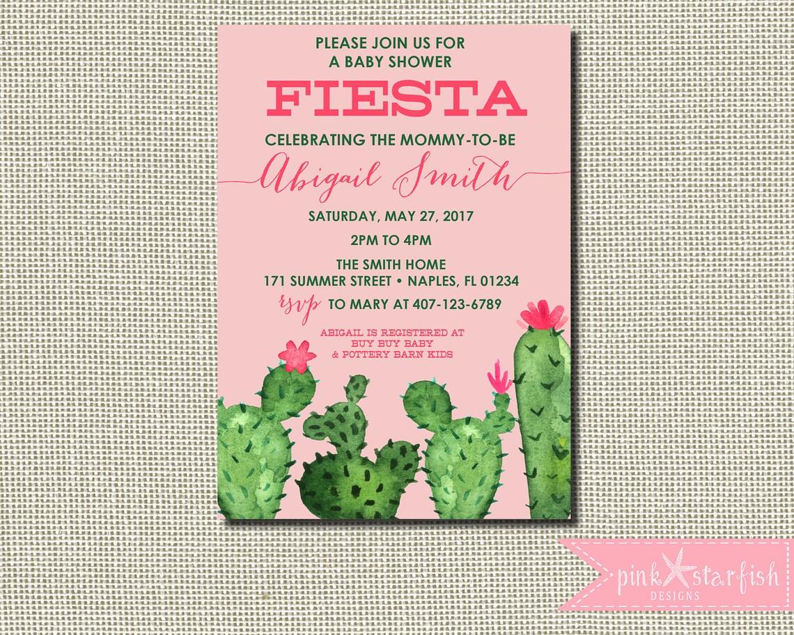 Fiesta Baby Shower Invitation Baby Shower Invitation Fiesta Etsy