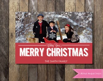 Christmas Photo Card, Christmas Card, Holiday Card, Simple Christmas Card, Photo Christmas Card, Merry Christmas, Holiday Christmas Card