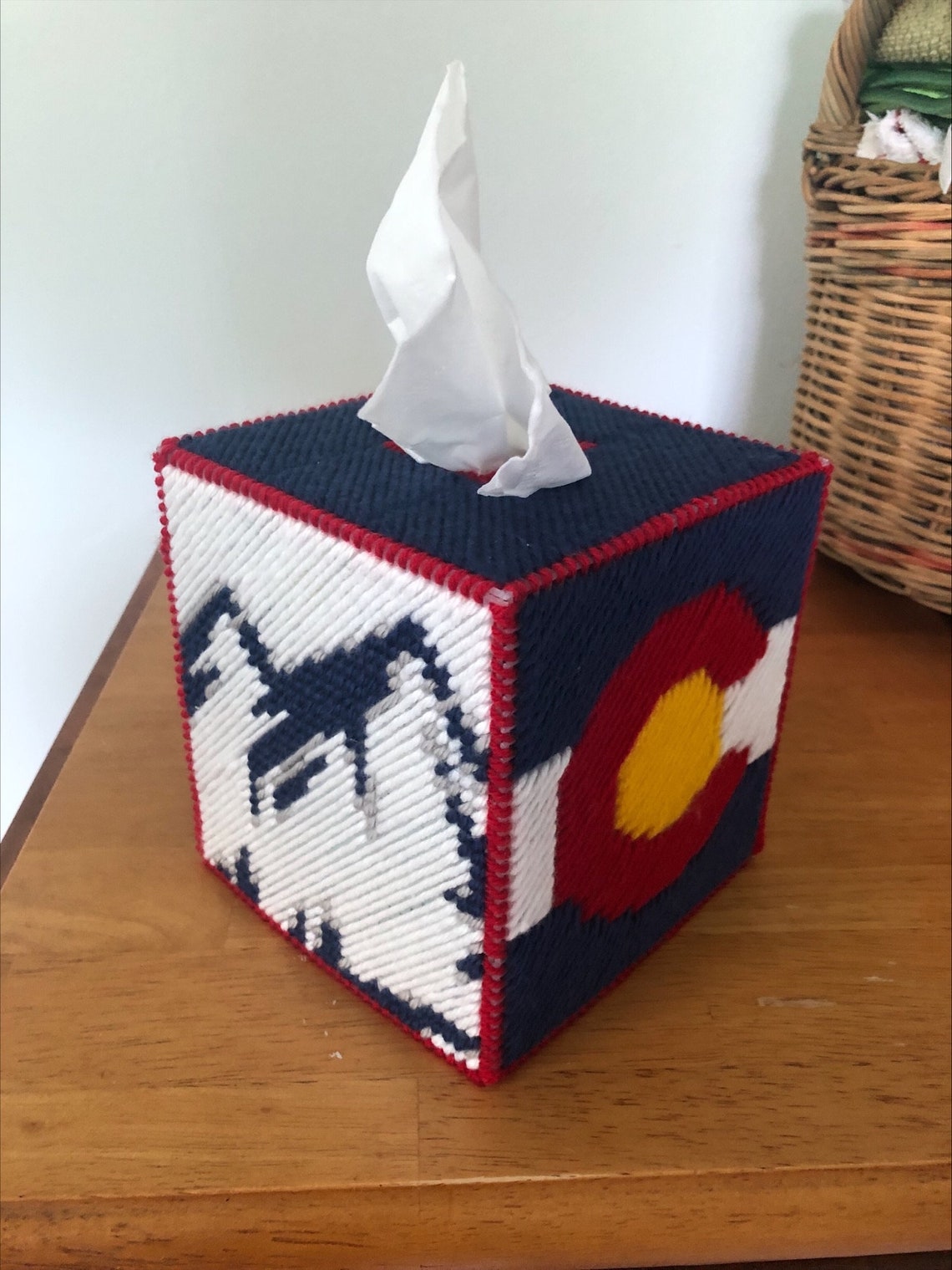 Colorado PATTERN Plastic Canvas Tissue Box - Etsy
