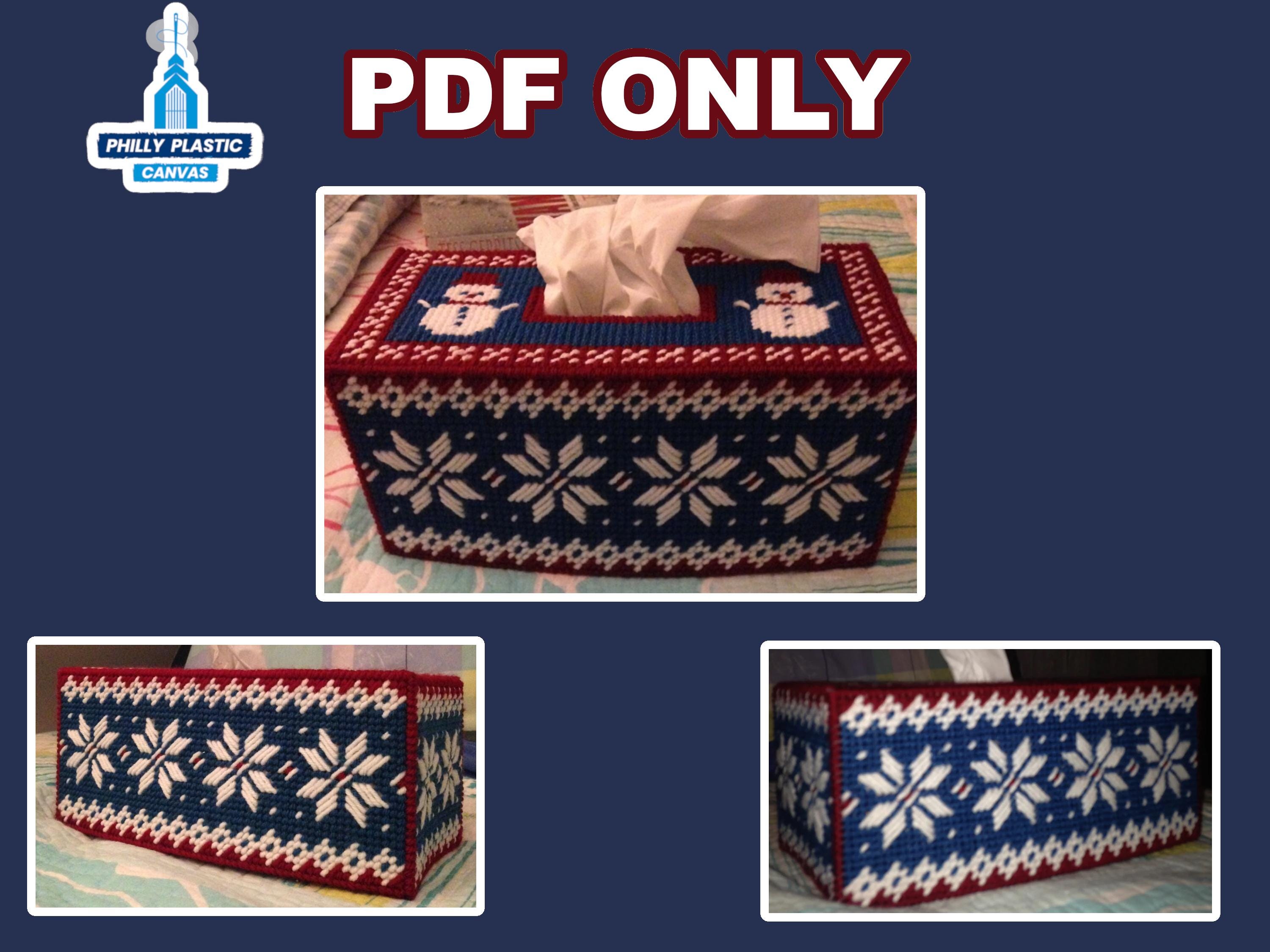 Winter PATTERN for Plastic Canvas Tissue Box Cover - Etsy