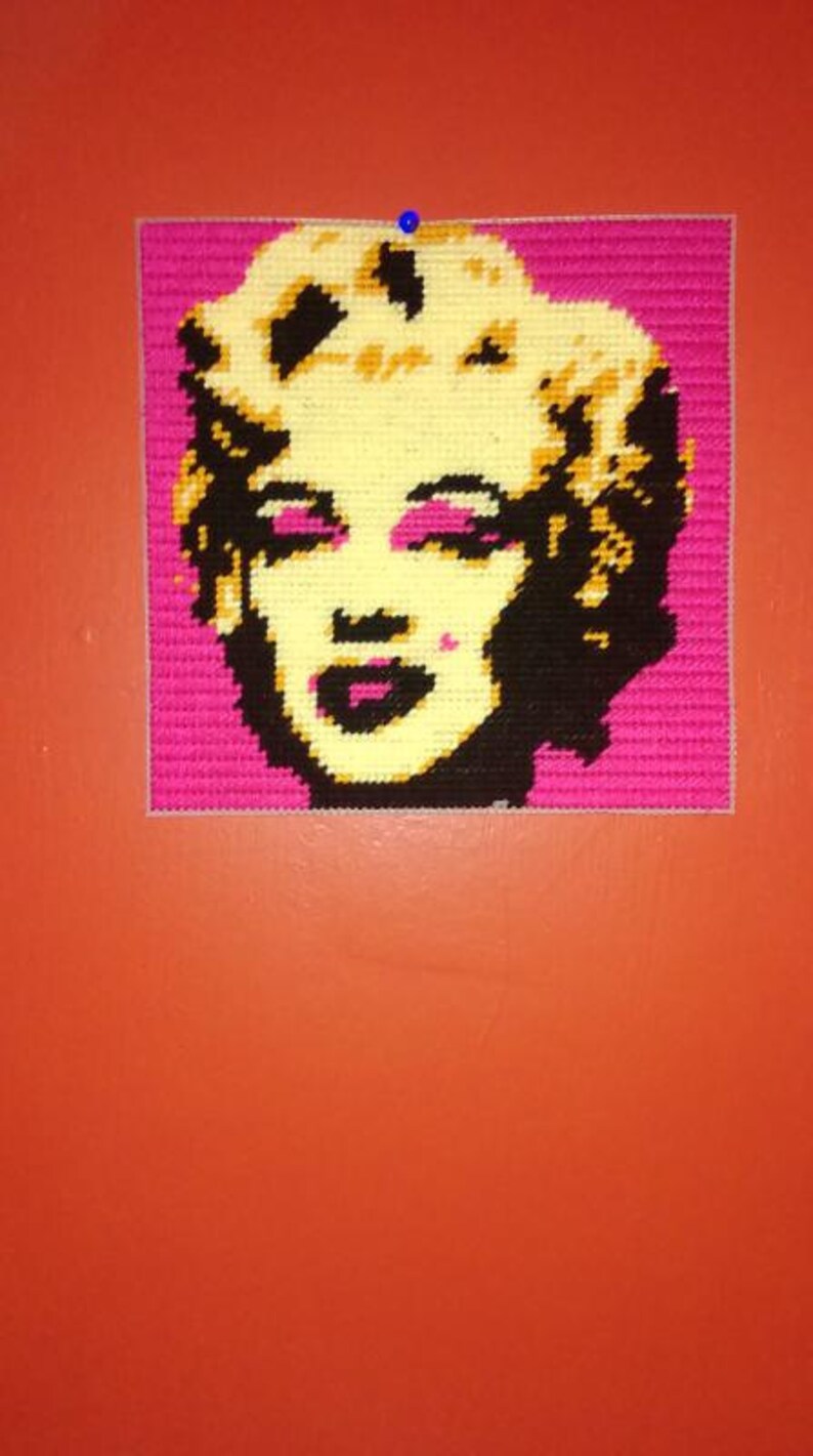 PATTERN Warhol's Marilyn Monroe Portrait for Plastic Canvas image 2