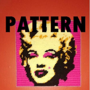 PATTERN Warhol's Marilyn Monroe Portrait for Plastic Canvas image 1