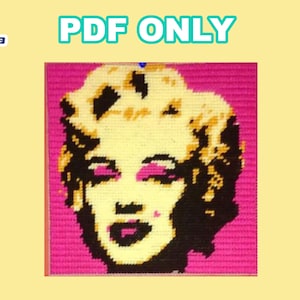 PATTERN Warhol&#39;s Marilyn Monroe Portrait for Plastic Canvas