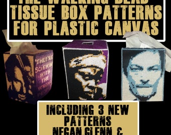 Folleto de caja de pañuelos de Patterns Walking Dead