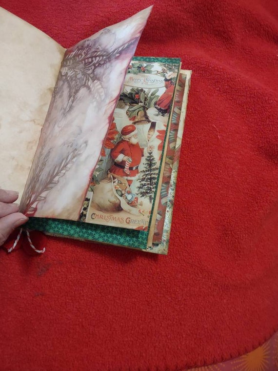 junkjournal【antique Red】 Ornate Red Floral Junk Journal Paper, Vintage Shabby Chic