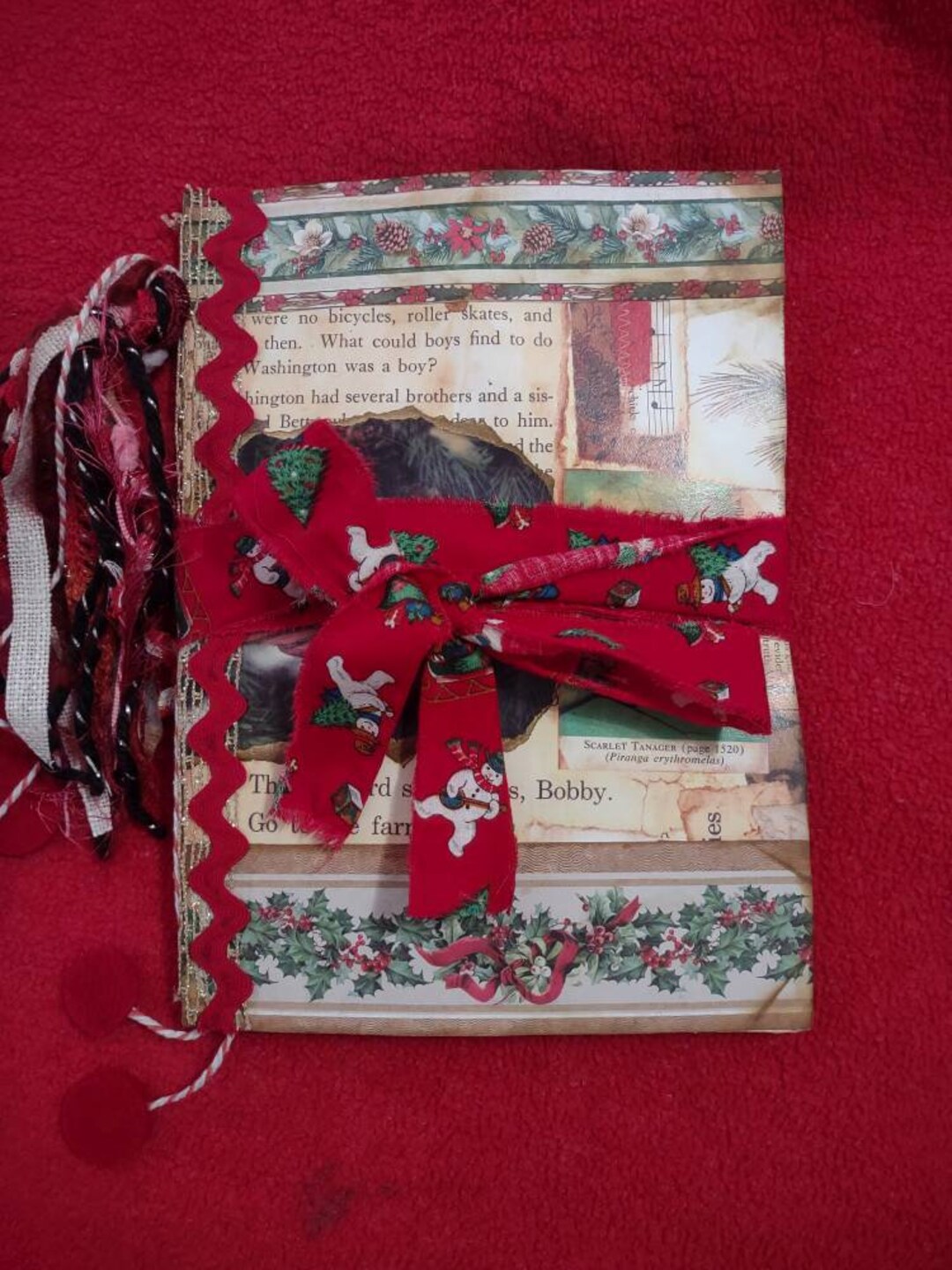 junkjournal【antique Red】 Gothic Red Lace Junk Journal Pages, Digital Scrapbook Paper