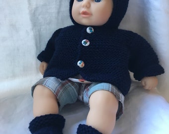 Baby Annabell Hoodie Knitting Pattern (DK) in English