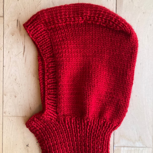 Traditional Balaclava Knitting Pattern Aran Yarn