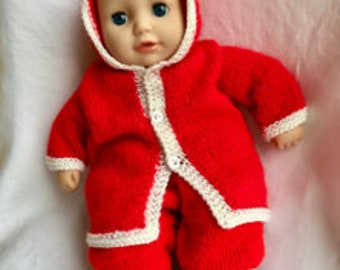 Baby Annabell Santa Coat Knitting Pattern DK