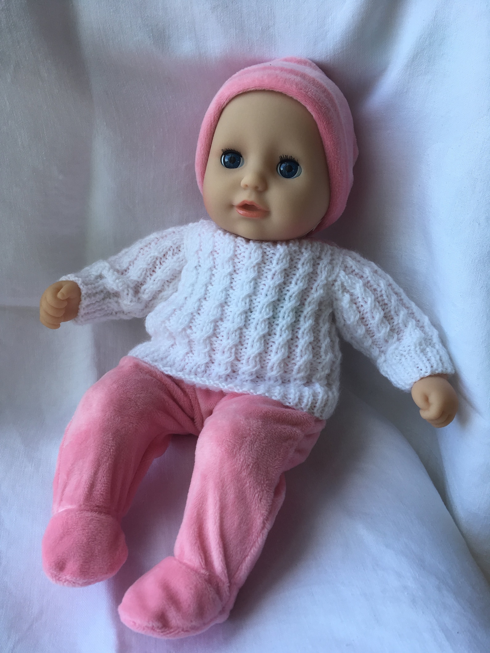 Baby Annabell Doll Slash Neck Knitting Pattern DK Etsy