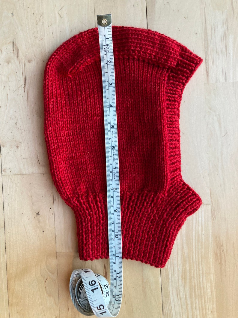 Traditional Balaclava Knitting Pattern Aran Yarn image 4