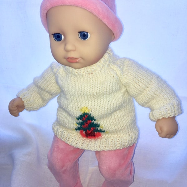Doll Jumper Knitting Pattern Etsy